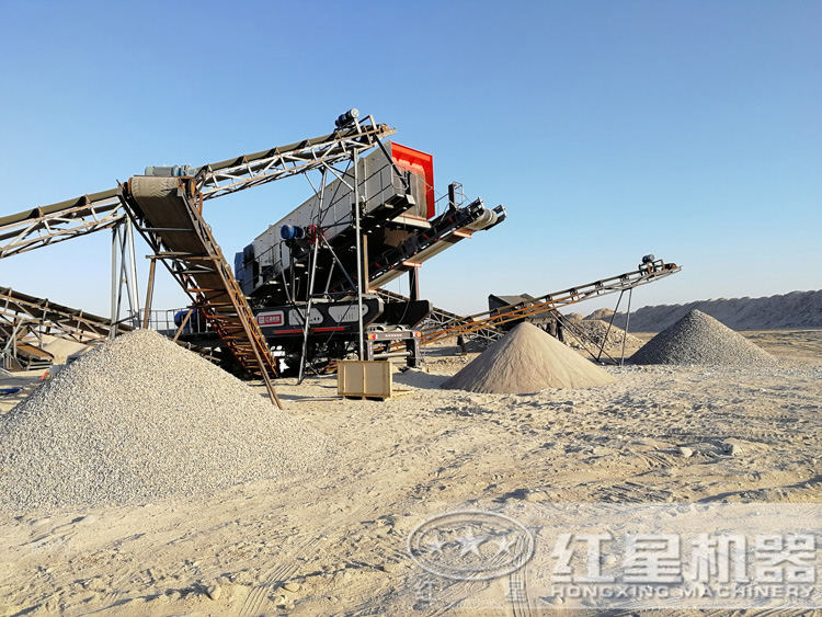 移動制砂機(jī)生產(chǎn)圖，多種制砂規(guī)格可以選擇