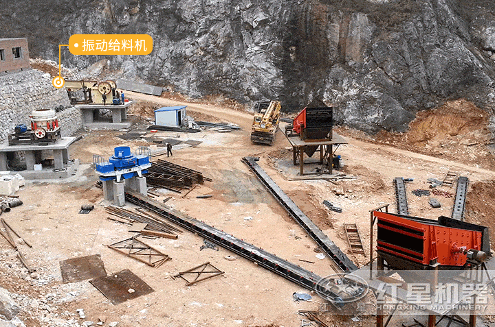 制砂生產現場設備搭配，可提供設計生產線服務